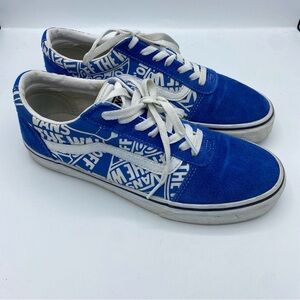 Vans Bold Blue and White Suede Men's‎ Sneakers size 9 laceup